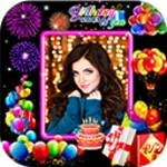 happy birthday photo frame android application logo